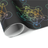 Papier Cadeau La géométrie sacrée de cube en Metatron (Coin rond)