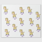 Papier Cadeau La Girafe en papier d'enveloppement de la faune C' (Plat)