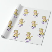 Papier Cadeau La Girafe en papier d'enveloppement de la faune C' (Déroulé)