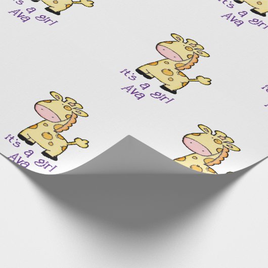 Papier Cadeau La Girafe en papier d'enveloppement de la faune C' (Coin)