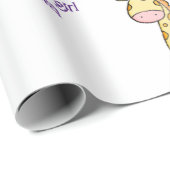 Papier Cadeau La Girafe en papier d'enveloppement de la faune C' (Coin rond)