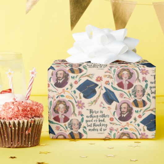 Papier Cadeau La Graduation du Barde - Le Hamlet de Shakespeare (Fête d'anniversaire)