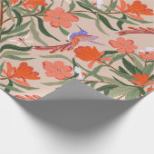 Papier Cadeau La grenade fleurit avec des insectes et des pattes (Coin)