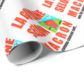 Papier Cadeau La Guyane selon Macron est une île (Coin rond)