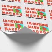 Papier Cadeau La Guyane selon Macron est une île (Coin)