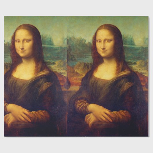 Papier Cadeau La Joconde de Léonard de Vinci (Plat)