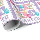 Papier Cadeau La La Easter Bunny Egg Hunt (Coin rond)