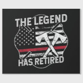 Papier Cadeau La Légende A Retraité Le Pompier Retraité (Plat)