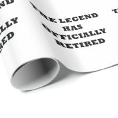 Papier Cadeau La légende s'est officiellement retirée (Coin rond)