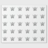 Papier Cadeau La lettre initiale de l'alphabet K d'ange s'envole (Plat)