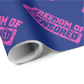 Papier Cadeau La liberté d'expression peut-être pas si (Coin rond)