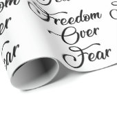 Papier Cadeau La liberté face à la peur (Coin rond)