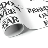 Papier Cadeau La liberté face à la peur (Coin rond)