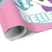 Papier Cadeau La licorne "CROIENT ! " (Coin rond)