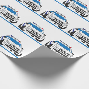 Papier Cadeau La Ligne Bleue Mince