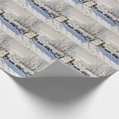 Papier Cadeau La Magpie, célèbre peinture d'art, (Coin)