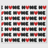 Papier Cadeau La Maison Est Là Où Le Coeur Est (Plat)