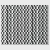 Papier Cadeau La moitié du siècle géométrique, noir et blanc (Plat)