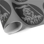 Papier Cadeau La mort avec la faux (Coin rond)