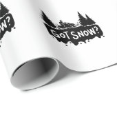 Papier Cadeau La motoneige - la neige est tombée (Coin rond)