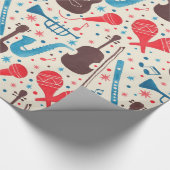Papier Cadeau La musique est partout motif (Coin)