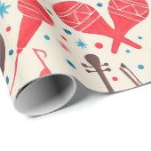 Papier Cadeau La musique est partout motif (Coin rond)