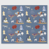 Papier Cadeau La Nativité en aquarelle (Plat)