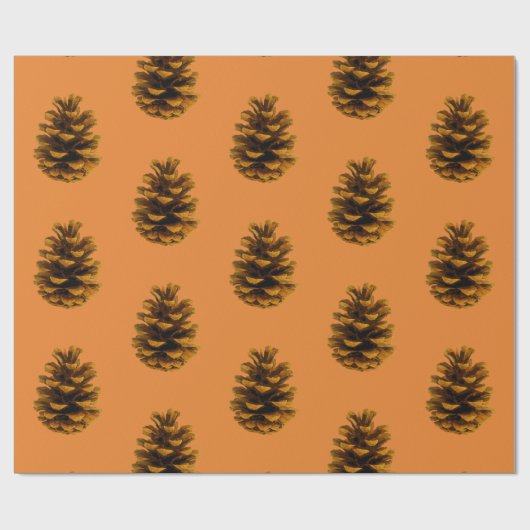 Papier Cadeau La nature rustique de la pinecone (Plat)