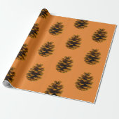 Papier Cadeau La nature rustique de la pinecone (Déroulé)