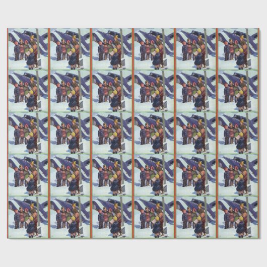 Papier Cadeau La navigation dans la neige (Plat)