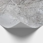 Papier Cadeau La neige a couvert le papier d'emballage d'arbre - (Coin)