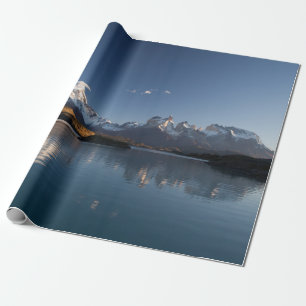 PAPIER CADEAU LA NEIGE COUVERTE MONTAGNE EN PHOTOGRAPHIE RÉFLÉCH