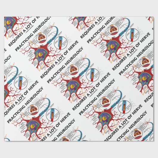 Papier Cadeau La neurologie de pratique exige beaucoup de nerf (Plat)
