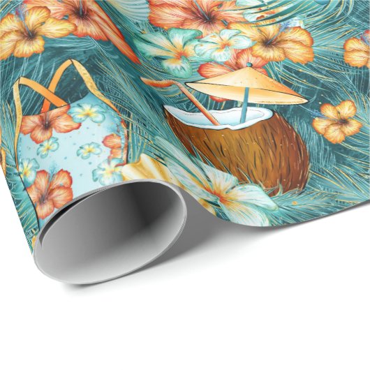 Papier Cadeau La noix de coco (Coin rond)