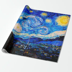 Papier Cadeau La Nuit étoilée de Vincent Van Gogh