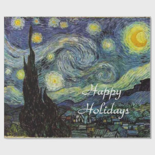 Papier Cadeau La Nuit étoilée de Vincent van Gogh.