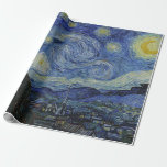 Papier Cadeau La nuit étoilée par Vincent Van Gogh<br><div class="desc">Vincent Van Gogh - une célébration des Maîtres d'Art</div>