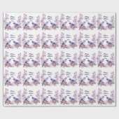 Papier Cadeau La paire de bleuets de la fête des mères (Plat)