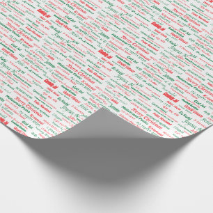 Papier Cadeau La paix coexistent Joyeux Noël heureux beaucoup d