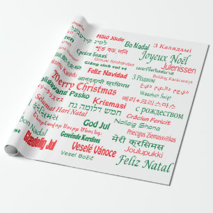Papier Cadeau La paix coexistent Joyeux Noël heureux beaucoup d