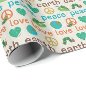 Papier Cadeau La Paix de la Caterpillar très affamée Aimer la Te (Coin rond)