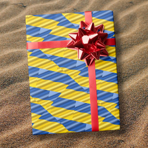 Papier Cadeau La paix jaune bleu moderne Pas de guerre Ukraine i