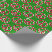 Papier Cadeau La paix rouge se connecte l'enveloppe de cadeau (Coin)