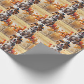 Papier Cadeau La peau afghane laisse l'art Thanksgiving à l'auto (Coin)