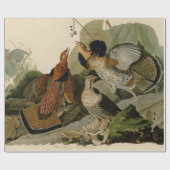 Papier Cadeau La peinture d'Audubon d'un trio de Grouse Ruffed (Plat)