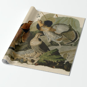 Papier Cadeau La peinture d'Audubon d'un trio de Grouse Ruffed