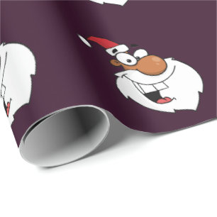 Papier Cadeau La Père Noël Africaine Américaine Qui Fait La Mauv