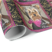 Papier Cadeau La personnaliser parfaite de Yorkie de cadeau (Coin rond)