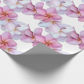 Papier Cadeau La plumeria fleurit en rose (Coin)