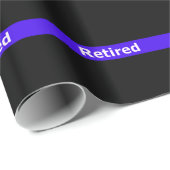 Papier Cadeau La police Retirted amincit Blue Line (Coin rond)